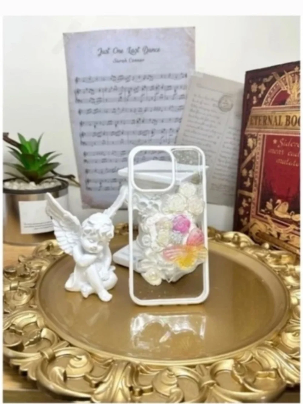 iPhone 13pro butterfly or rabbit or piggy Phone Case, Handmade cartoon case
